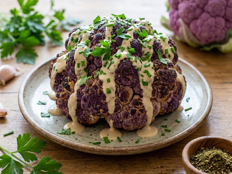 Gerösteter Blumenkohl mit Tahini-Dressing