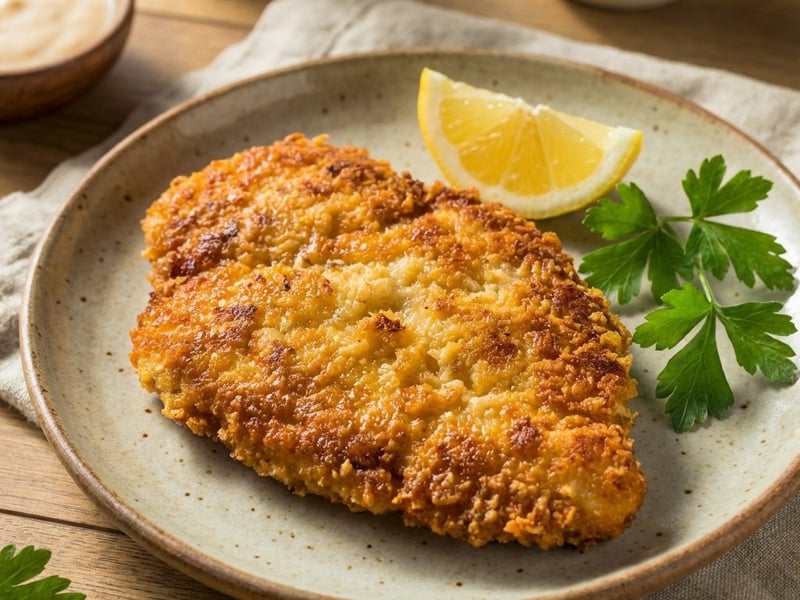 Chicken Schnitzel in a Parmesan Crust