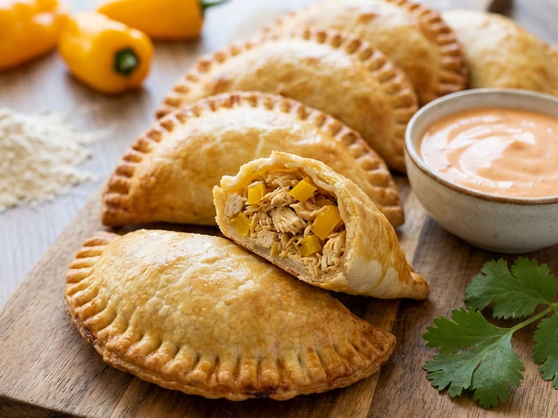 Chicken Empanadas with Spicy Dip