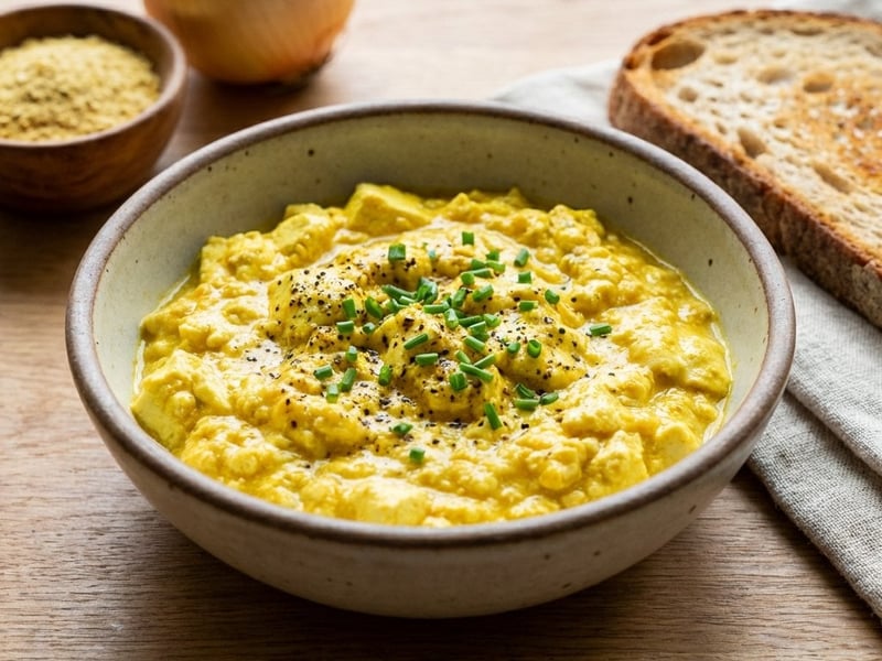 Veganes Rührei aus Seidentofu