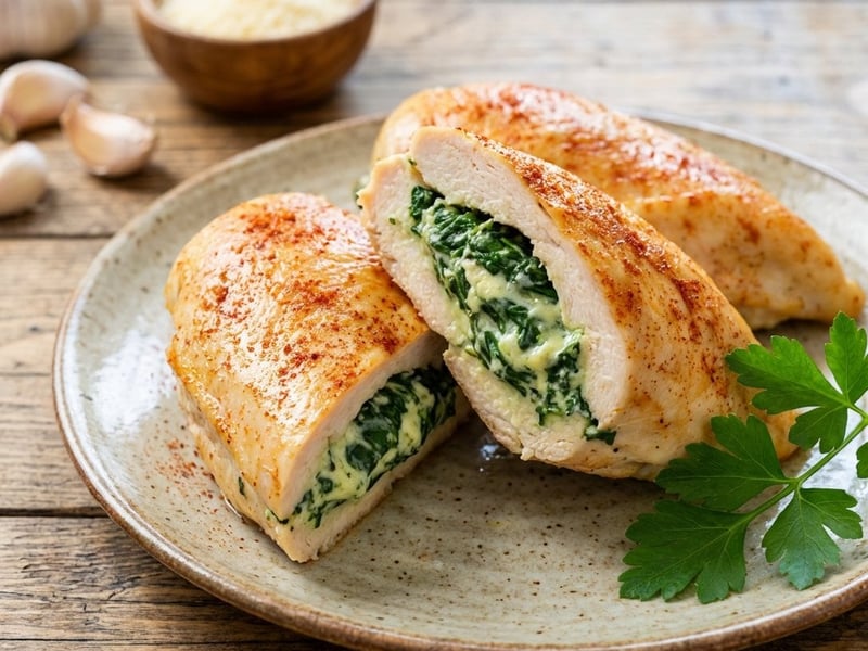 Stuffed Chicken Breast with Spinach and Cheese