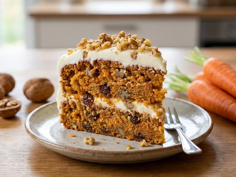 Saftiger Karottenkuchen mit Frischkäse-Frosting