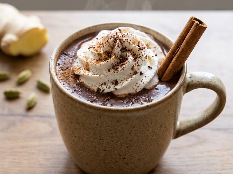 Heiße Chai-Schokolade