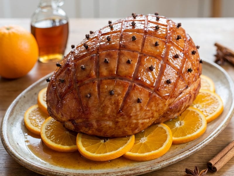 Weihnachtlicher Krustenbraten mit Ahornsirup-Glasur
