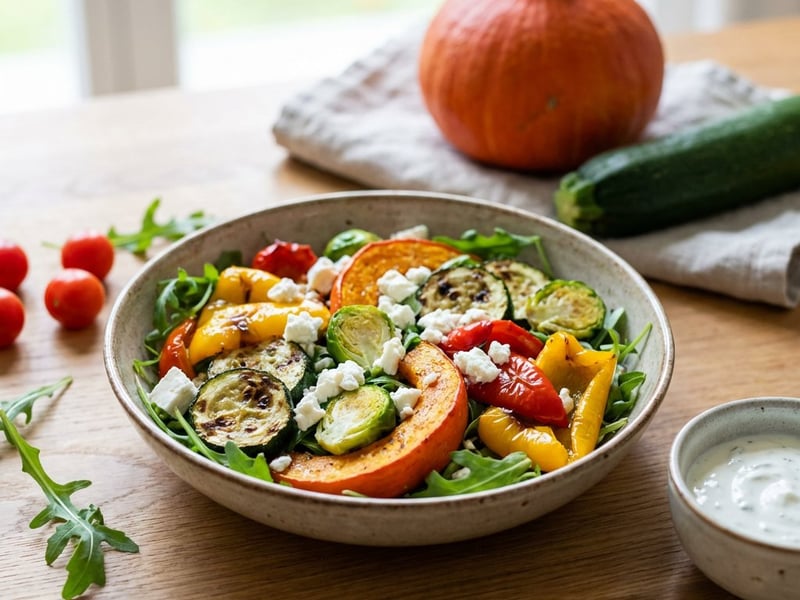 Autumn Vegetable Salad with Feta | Healthy & Warming