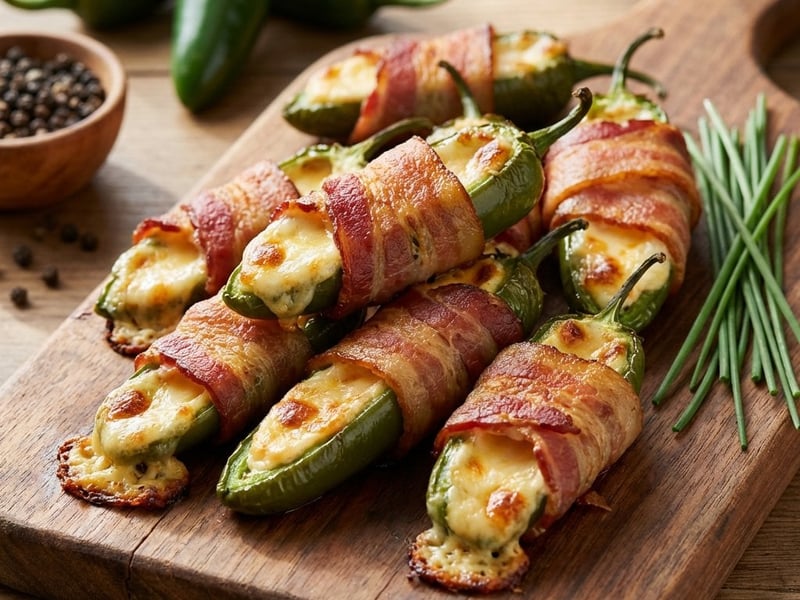 Gebackene Jalapeños mit Speck