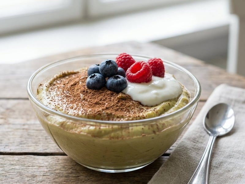 Creamy Avocado-Banana Mousse with Carob