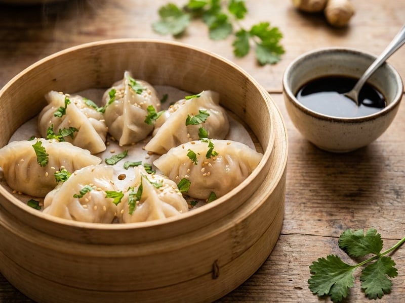 Vegetarian Dumplings Asian Style