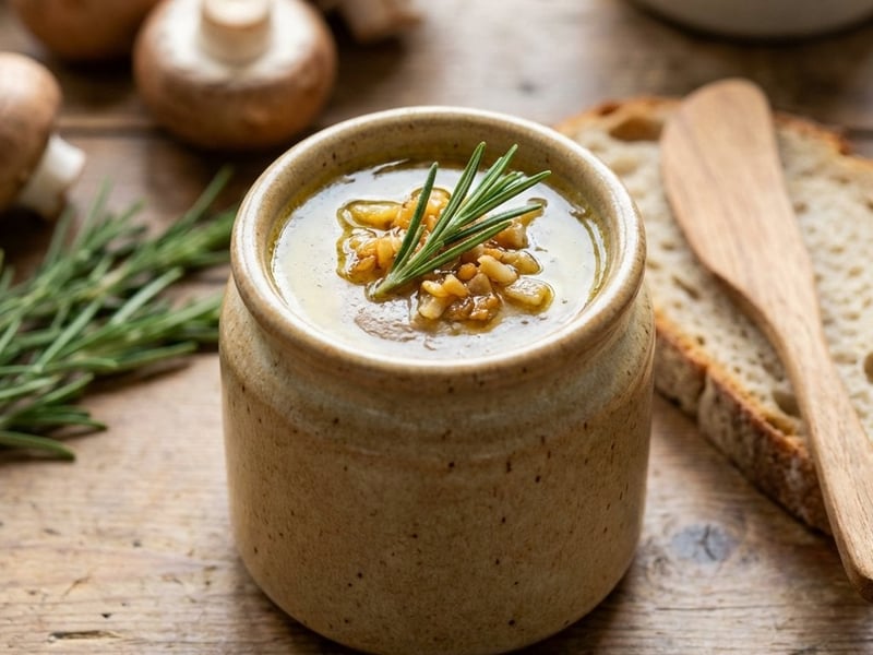 Vegetarische Pilzpastete mit Räuchertofu