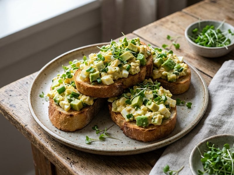 Eiersalat mit Avocado und Bärlauch