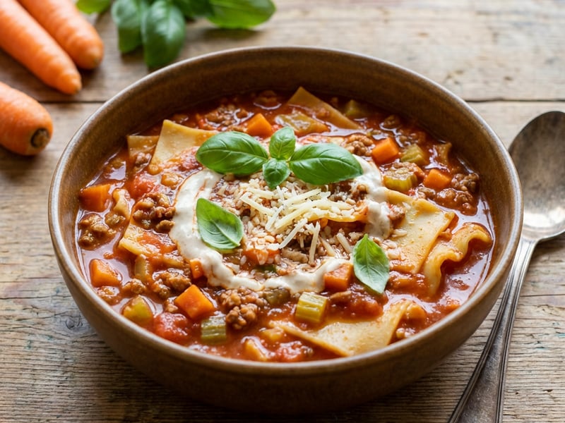 Plant-based Lasagna Soup