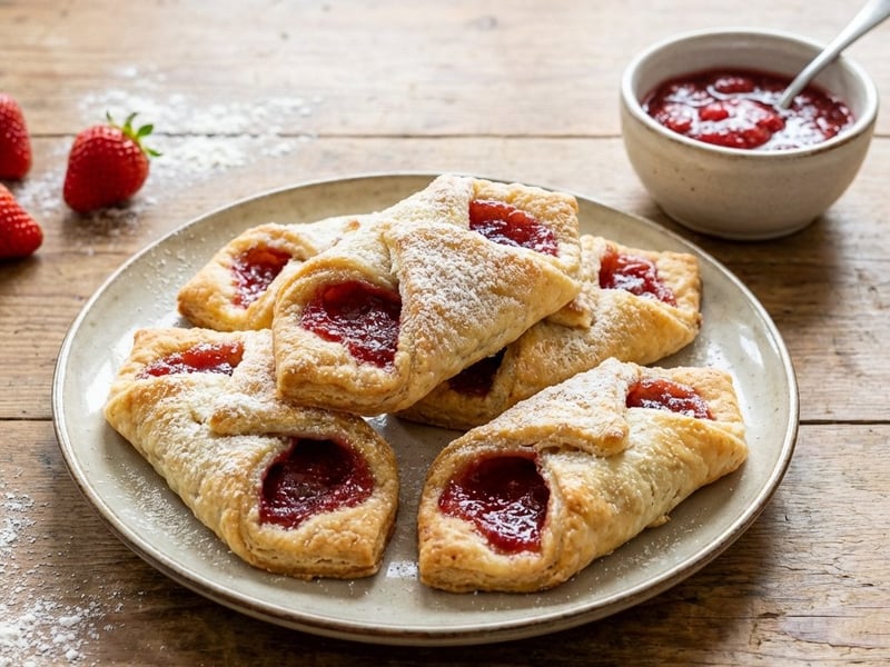 Strawberry Quark Pockets | Fruity Pastries