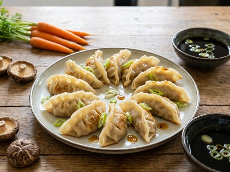 Gyoza with Tofu and Vegetables