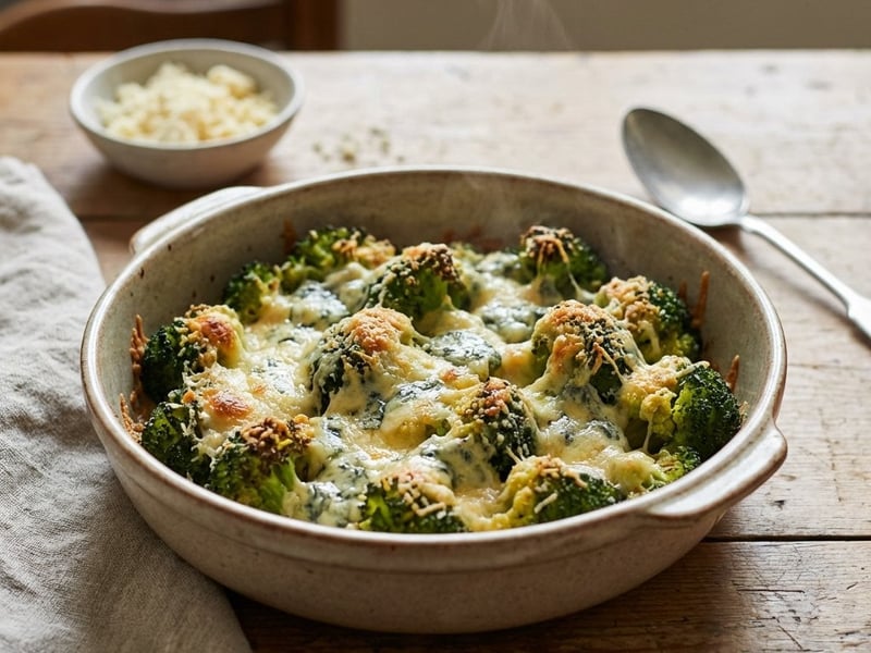 Baked Broccoli with Cheese