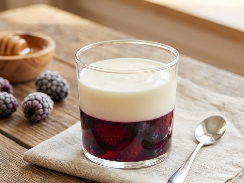 Joghurt-Panna-Cotta mit Waldbeeren