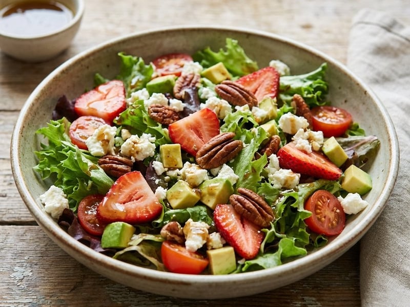 Hearty Strawberry Salad with Feta and Avocado