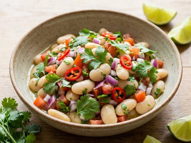Peruvian White Bean Salad (Ensalada de pallares)