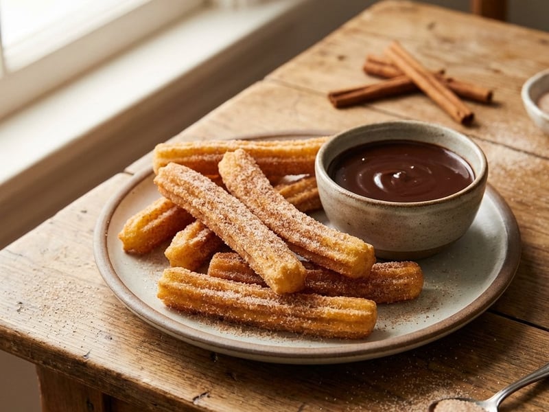 Churros mit Schokoladensauce