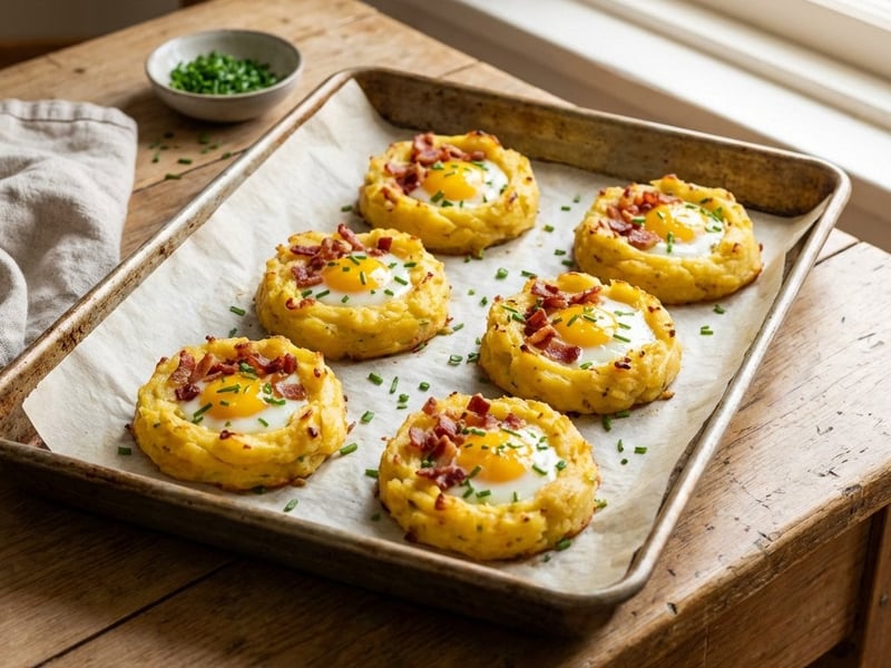 Hearty Potato Nests with Egg and Bacon