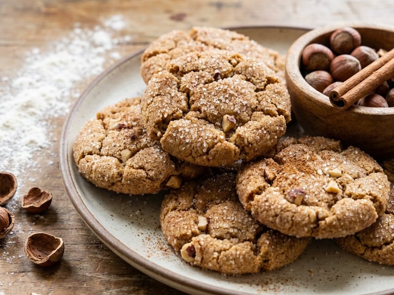 Crispy Cinnamon Cookies with Hazelnuts | Simple Recipe
