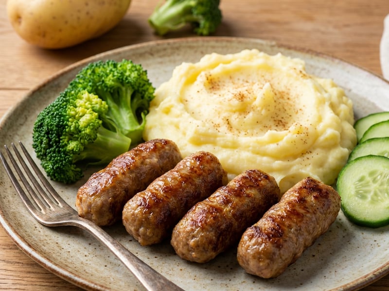 Cevapcici mit Kartoffelstampf (für Kinder)