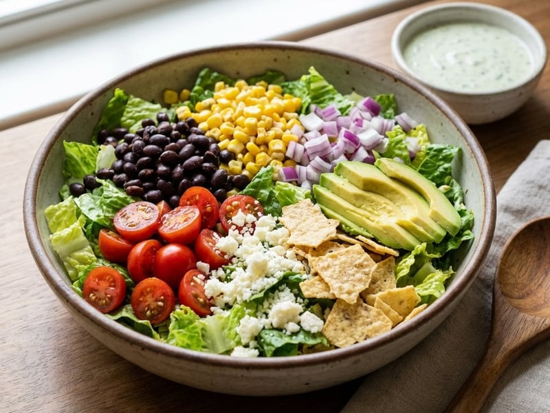 Taco Salad with Homemade Tortilla Chips