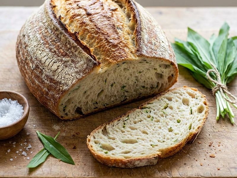 Bärlauch-Sauerteigbrot | Würzig & Knusprig