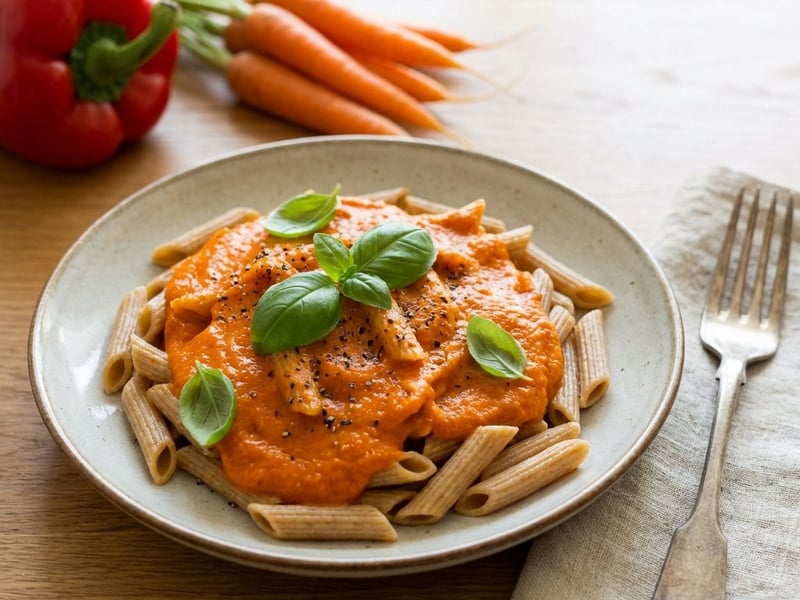 Pasta mit gerösteter Gemüsesauce | Gesund & Cremig