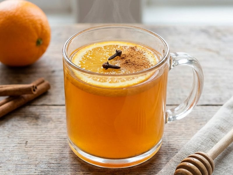 Hot Orange Punch with Cinnamon & Honey