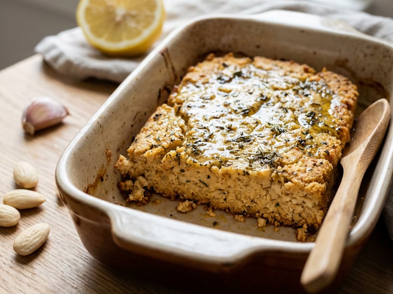 Vegan Baked Feta from Nuts