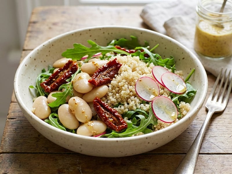 Pinto Bean Salad with Dried Tomatoes and Quinoa