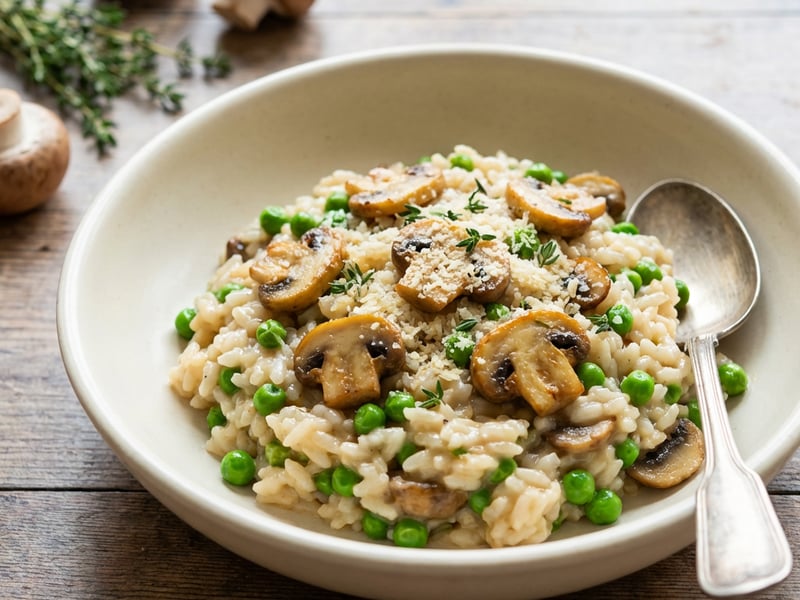 Veganes Pilz Risotto