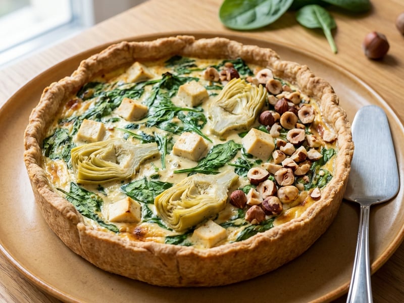 Vegane Quiche mit "Feta"