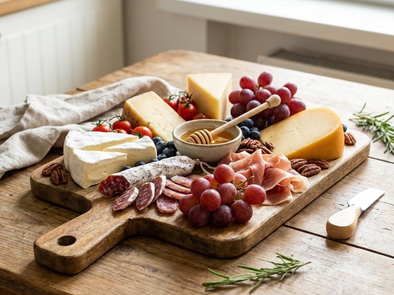 Gourmet Platter with Cheese and Sausage