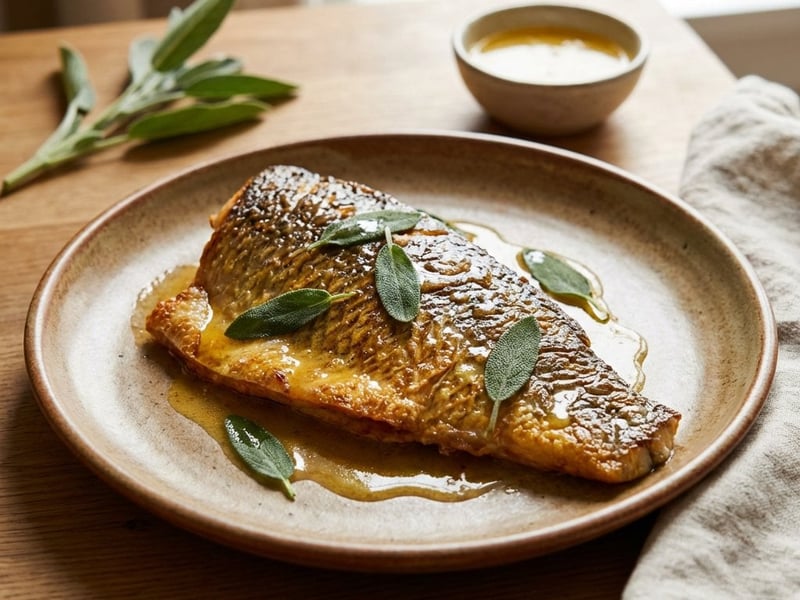 Fried Carp with Butter and Sage
