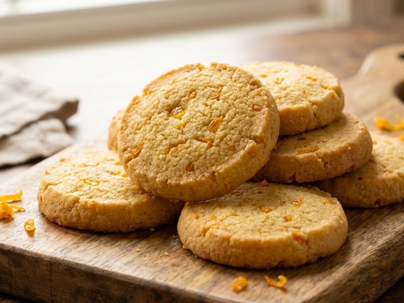Polenta Cookies with Orange Peel