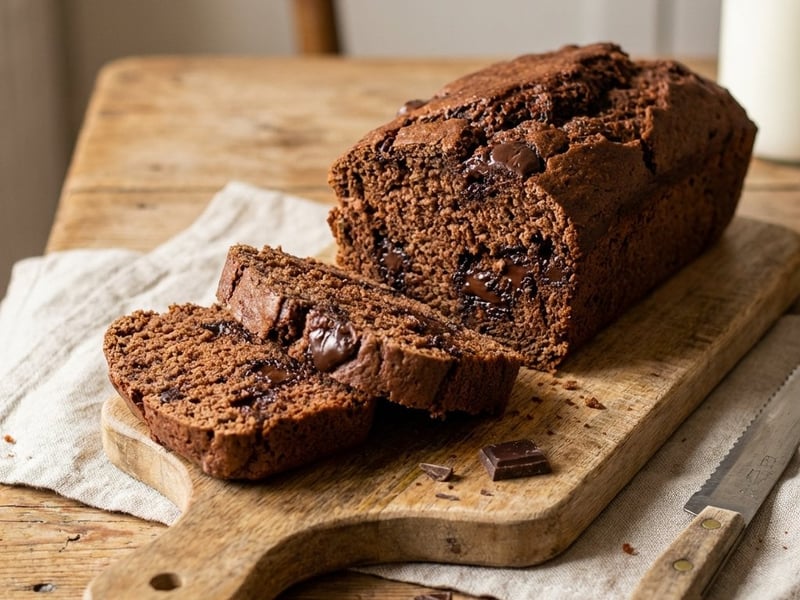 Moist Chocolate Bread with Whole Spelt Flour