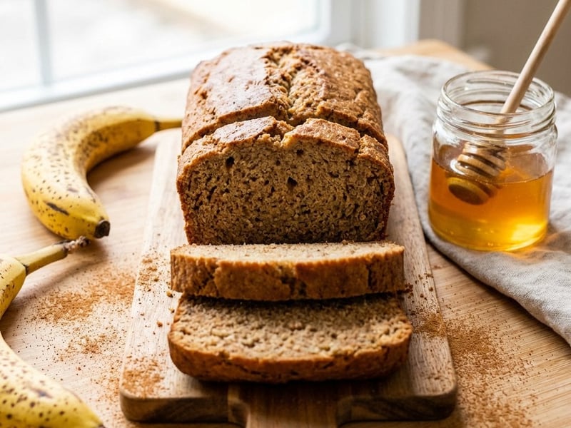 Saftiges Dinkel-Bananenbrot mit Honig