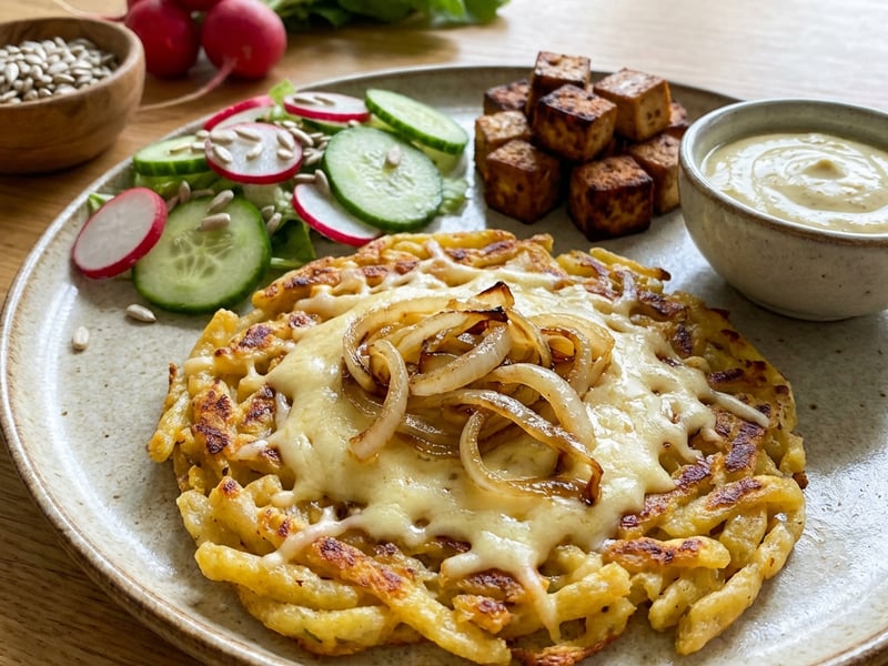 Vegan Cheese Spätzle Rösti