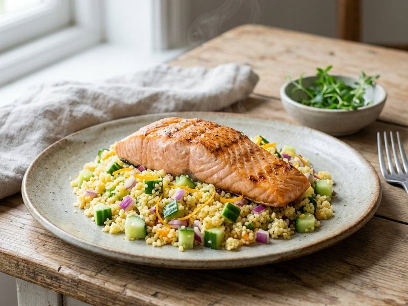 Lachs mit Couscous-Salat