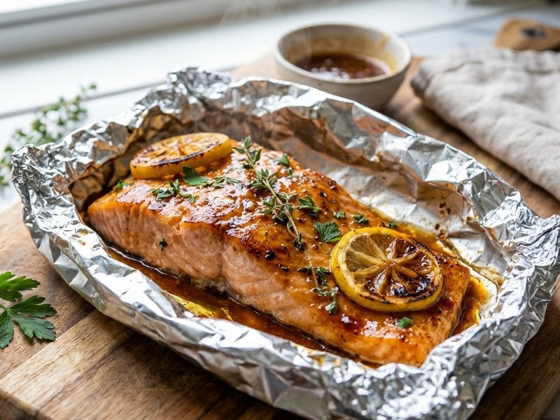 Honey Garlic Salmon in Foil | Juicy & Quick