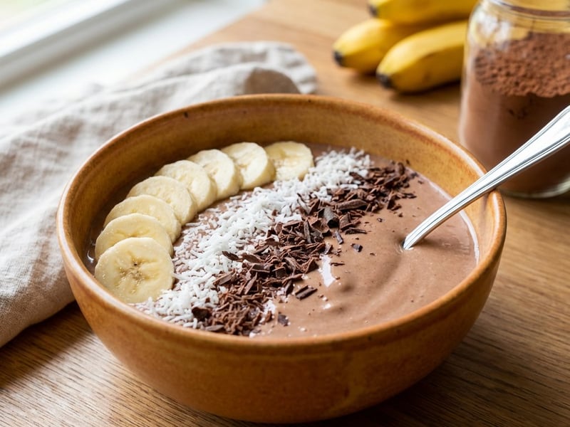 Schoko-Smoothie-Bowl mit Banane