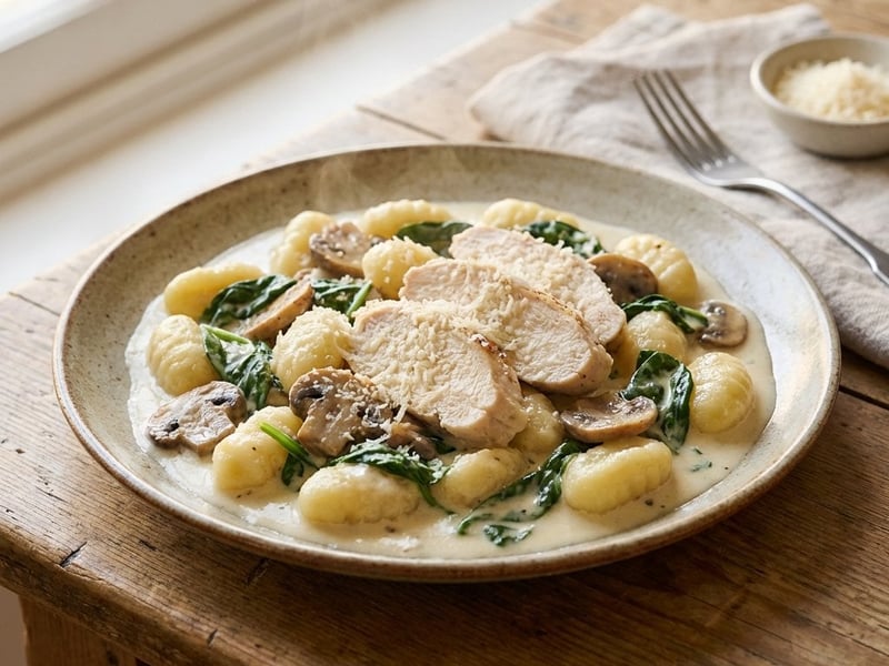Chicken with Gnocchi in Creamy Sauce