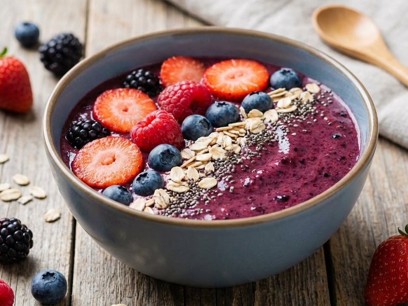 Smoothie Bowl mit Waldfrüchten