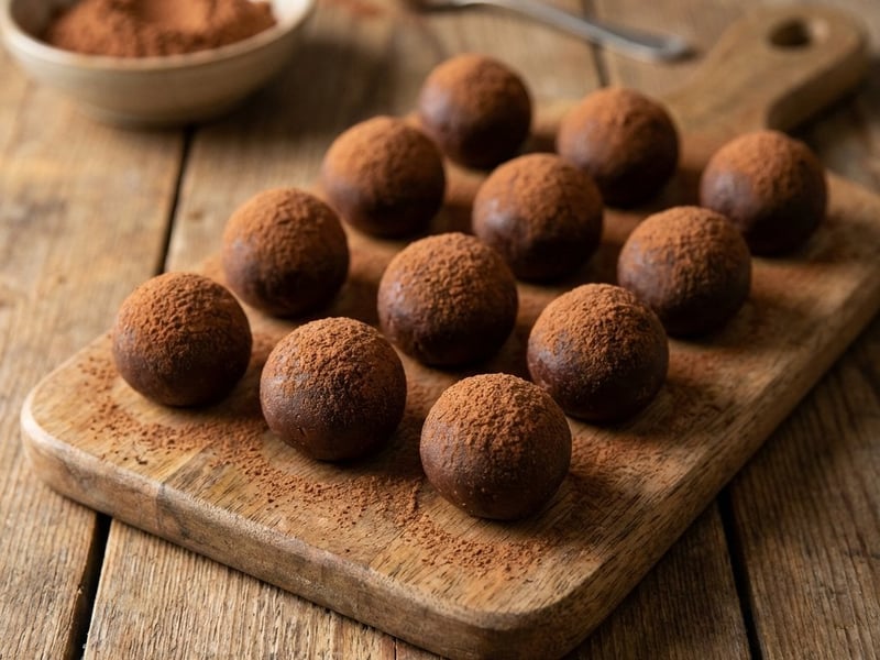 Homemade Chocolate Balls with Almond Butter