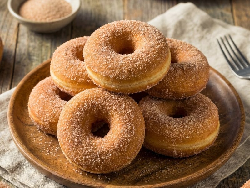 Fluffige Zimtdonuts aus dem Ofen