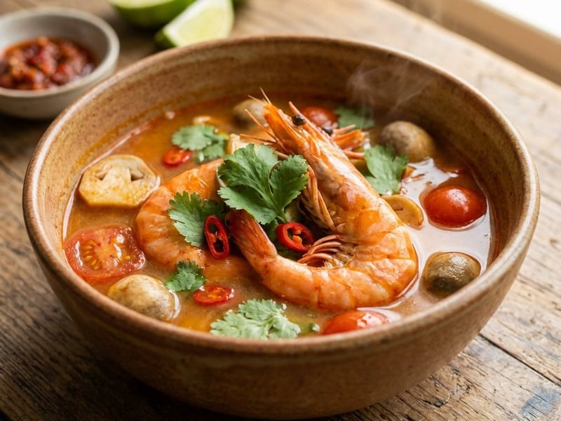 Tom Yum Goong (Spicy and Sour Thai Shrimp Soup)