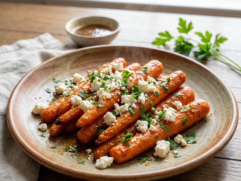 Geröstete Karotten mit Feta