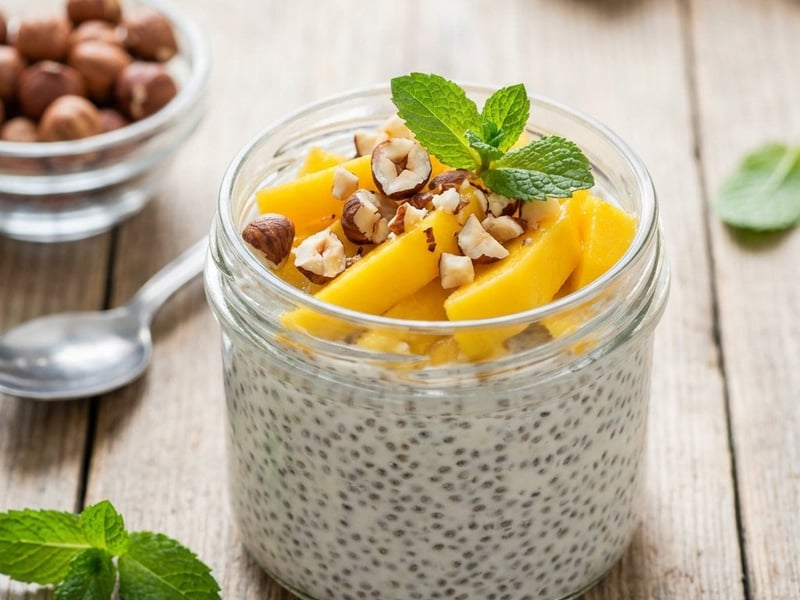Chia-Joghurt mit Mango | Gesundes Frühstück