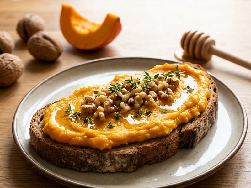 Pumpkin Feta Spread with Walnuts